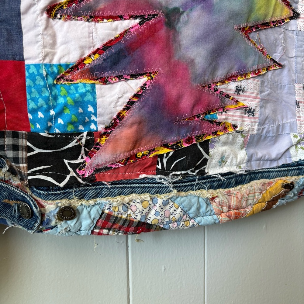 Grateful Dead Inspired Patchwork Denim Jacket - image 2